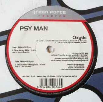 Psy Man : Oxyde (12")