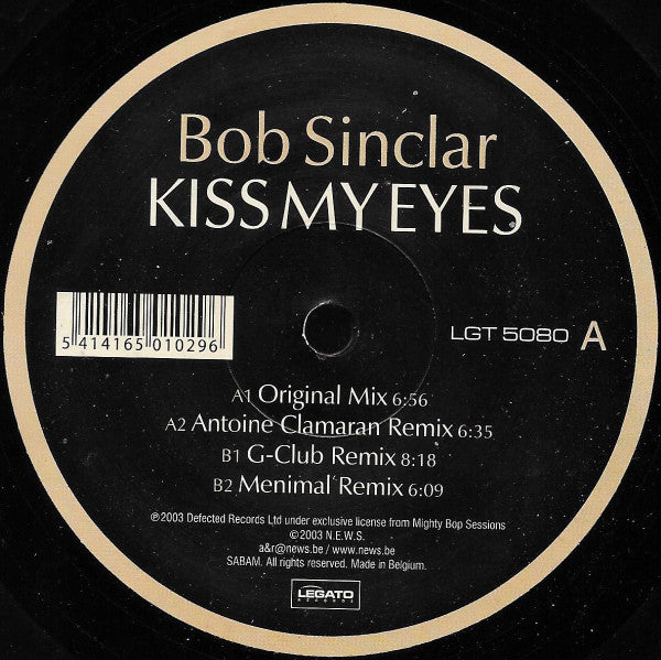 Bob Sinclar : Kiss My Eyes (12")