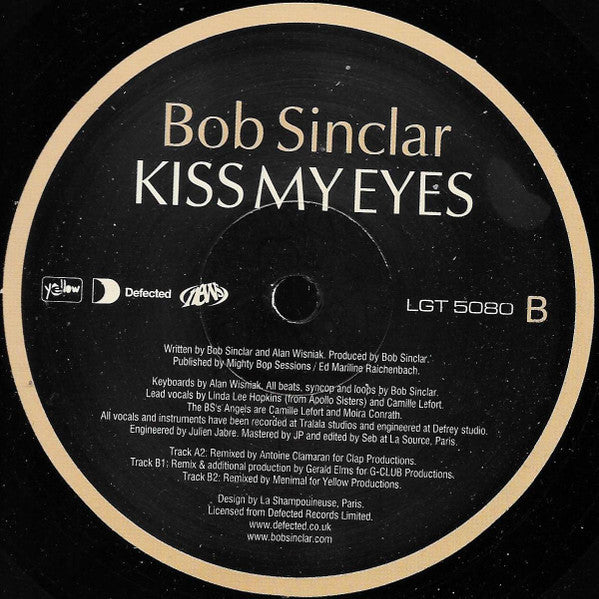 Bob Sinclar : Kiss My Eyes (12")
