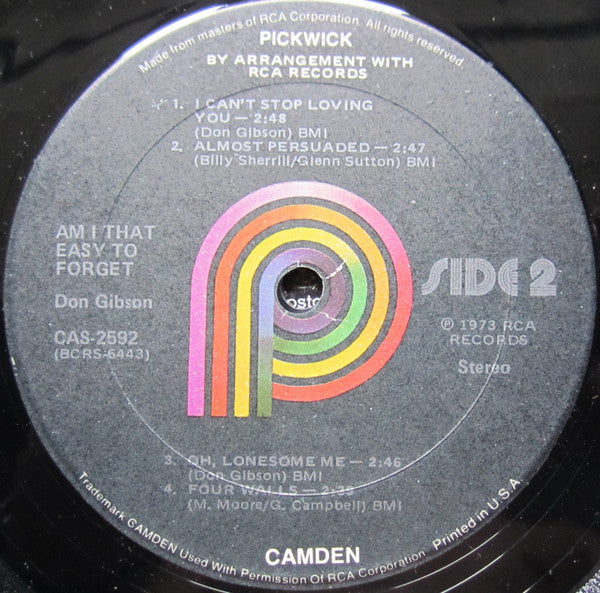 Don Gibson : Am I That Easy To Forget (LP, Comp)