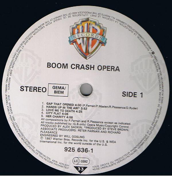 Boom Crash Opera : Boom Crash Opera (LP, Album)
