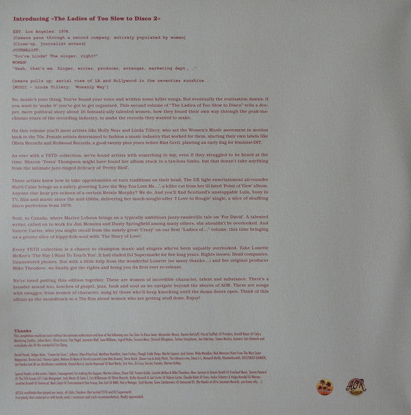 Various : The Ladies Of Too Slow To Disco 2 (2xLP, Comp, Ltd, Gre)