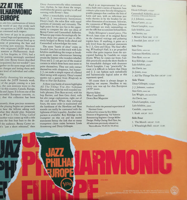 Jazz At The Philharmonic : Jazz At The Philharmonic In Europe (2xLP, Comp)