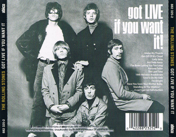 The Rolling Stones : Got Live If You Want It! (CD, Album, RE, RM)