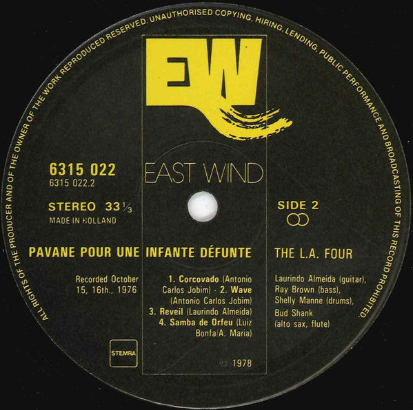 LA4 : Pavane Pour Une Infante Défunte (LP)