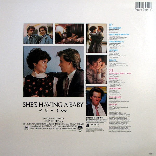 Various : She's Having A Baby (Original Motion Picture Soundtrack) (LP, Comp)