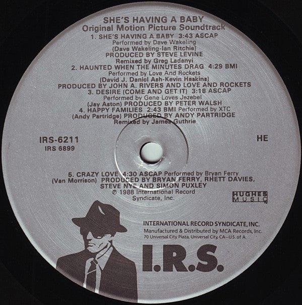 Various : She's Having A Baby (Original Motion Picture Soundtrack) (LP, Comp)