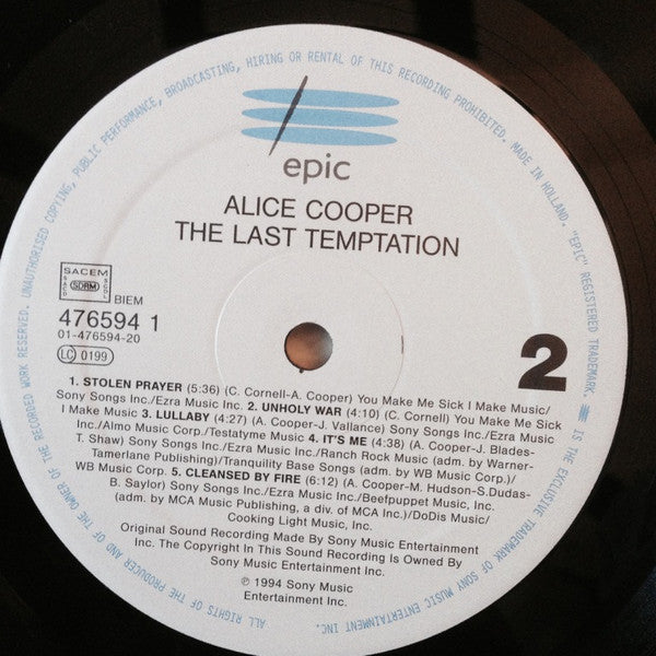 Alice Cooper (2) : The Last Temptation (LP, Album, Ltd, S/Edition)