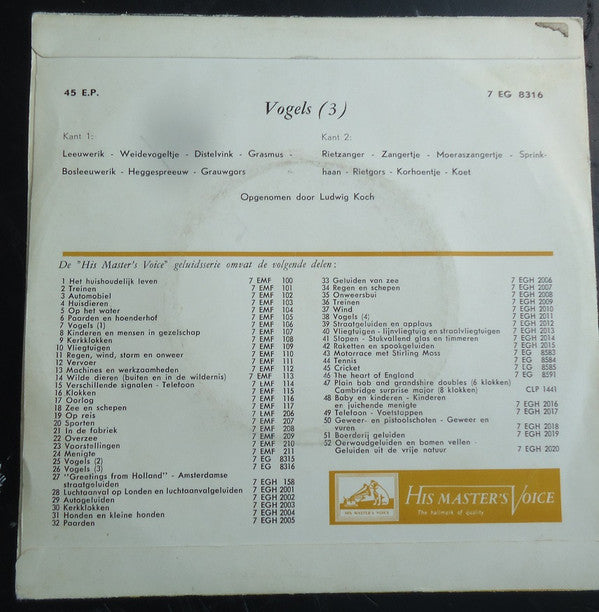 No Artist : Geluidsserie 26 - Vogels (3) (7", EP)