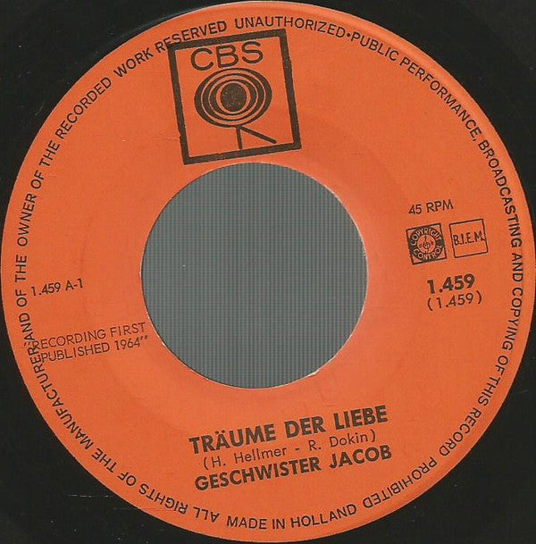 Geschwister Jacob : Träume Der Liebe / So Einen Boy (7", Single)