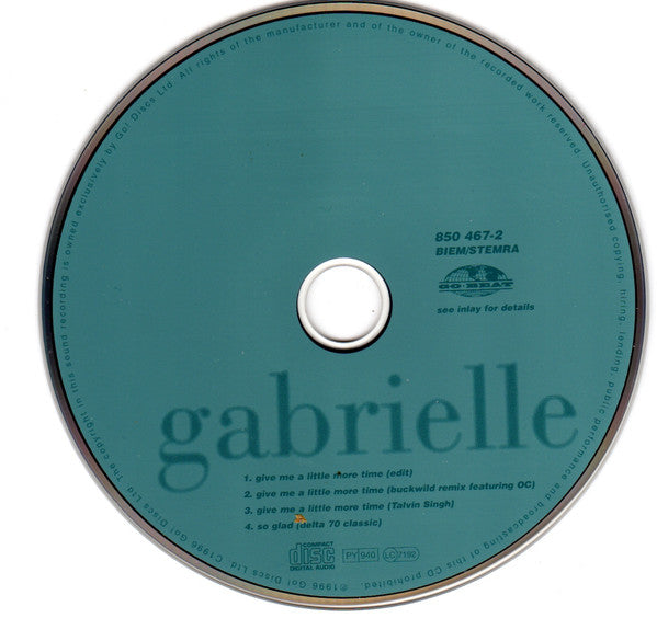 Gabrielle : Give Me A Little More Time (CD, Single)