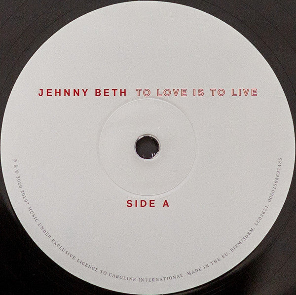 Jehnny Beth : To Love Is To Live (LP, Album, 180)