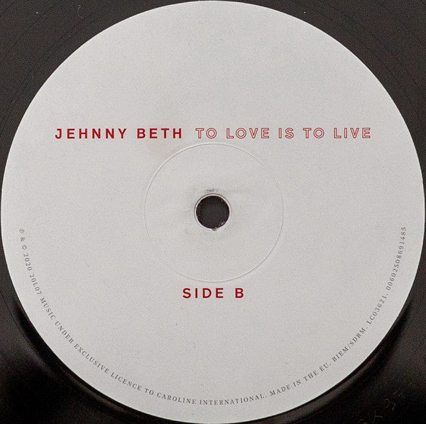 Jehnny Beth : To Love Is To Live (LP, Album, 180)