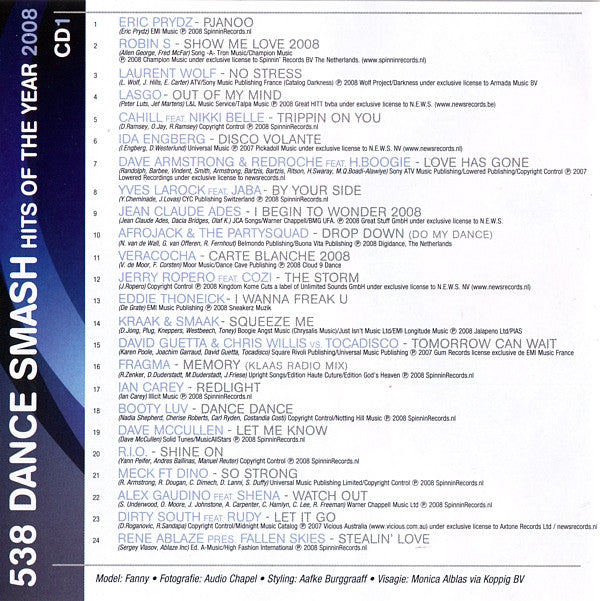 Various : 538 Dance Smash - Hits Of The Year 2008 (2xCD, Comp + CD, Mixed)