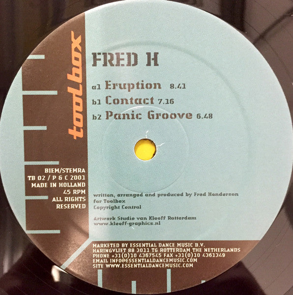 Fred Henderson : Eruption (12")
