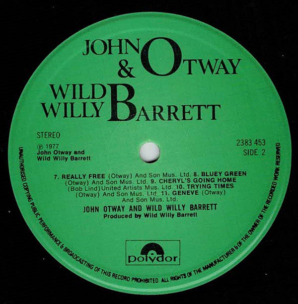 John Otway & Wild Willy Barrett : John Otway & Wild Willy Barrett (LP, Album, RE)