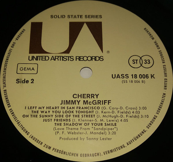 Jimmy McGriff : Cherry (LP, Album, RE, Gat)