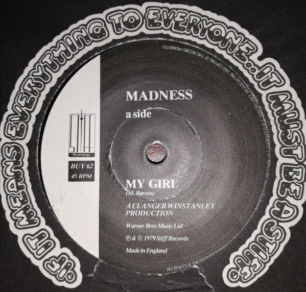 Madness : My Girl (7", Single)