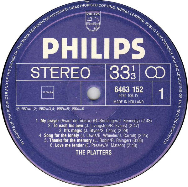 The Platters : The Platters (LP, Comp)