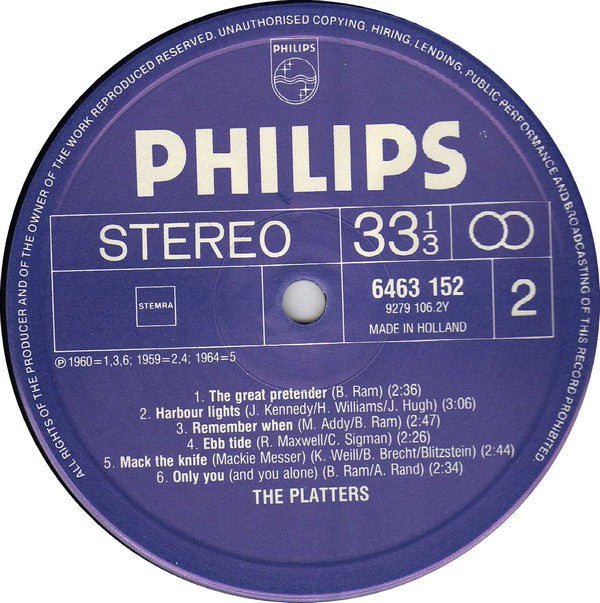 The Platters : The Platters (LP, Comp)