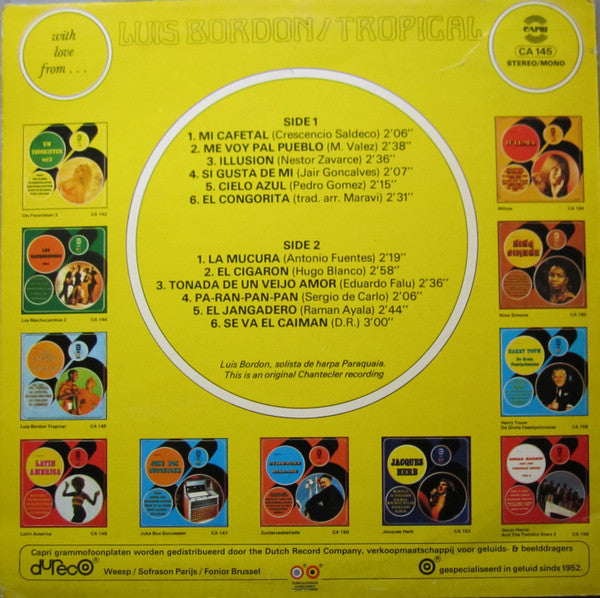 Luis Bordón : With Love From...Luis Bordon - Tropical (LP, Album)