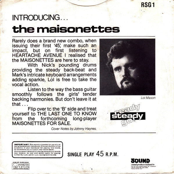 The Maisonettes : Heartache Avenue (7", Single)