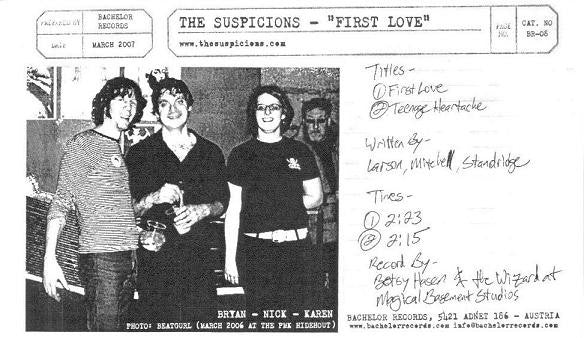 The Suspicions (3) : First Love (7", Ltd, Num)