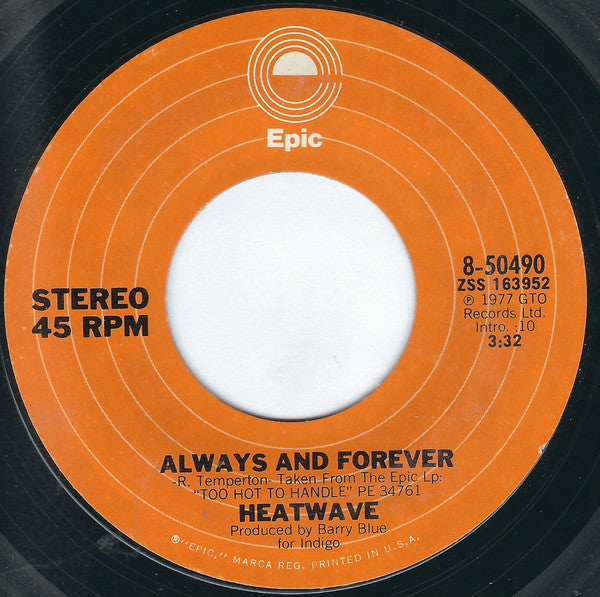 Heatwave : Always And Forever / Super Soul Sister (7", Single, Styrene, San)