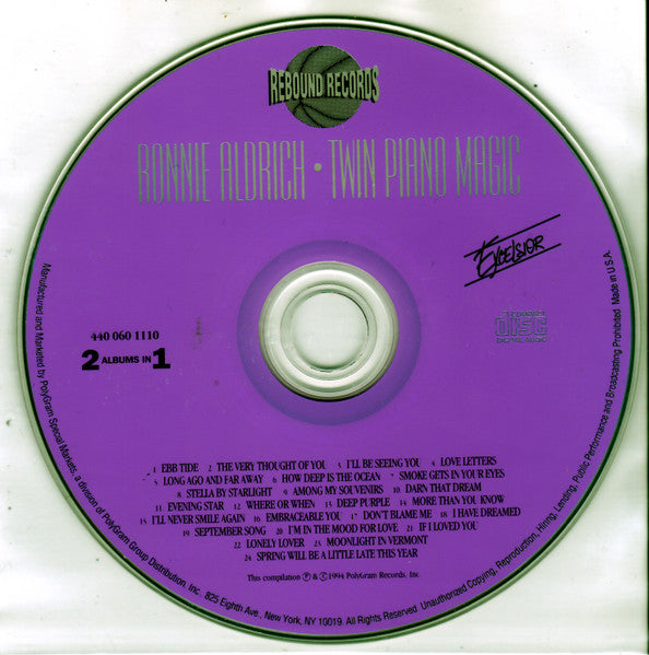 Ronnie Aldrich* : Twin Piano Magic (The Romantic Pianos Of Ronnie Aldrich / The Magnificent Pianos Of Ronnie Aldrich) (CD, Comp)