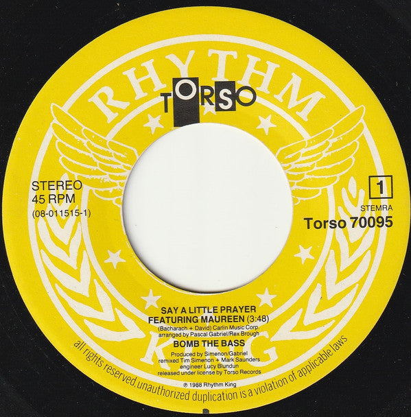 Bomb The Bass Featuring Maureen Walsh : Say A Little Prayer (7", Single)