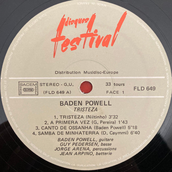 Baden Powell : 1976 - Tristeza (LP)
