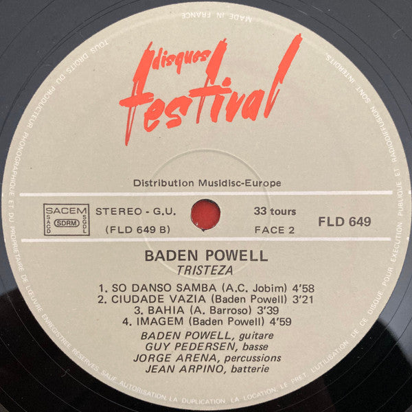 Baden Powell : 1976 - Tristeza (LP)