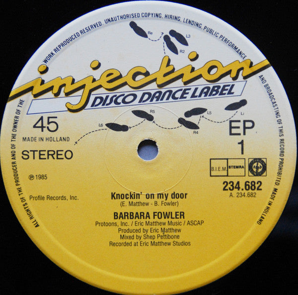 Barbara Fowler : Knockin' On My Door (12", EP, Gen)