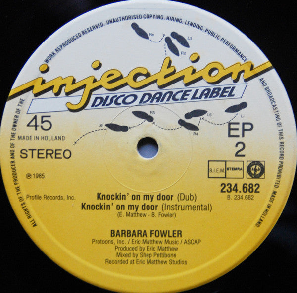 Barbara Fowler : Knockin' On My Door (12", EP, Gen)