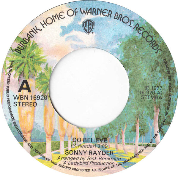 Sonny Reeder : Do Believe (7", Single)