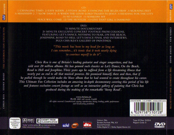 Chris Rea : Stony Road  (The Ultimate Fan Collection) (CD, Album + DVD-V, PAL)