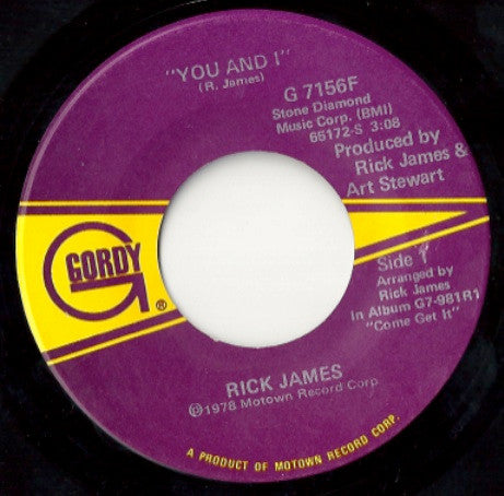 Rick James : You And I / Hollywood (7")