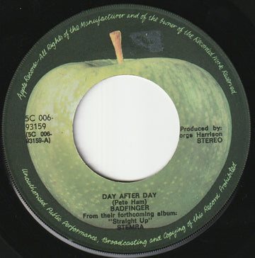 Badfinger : Day After Day (7", Single, M/Print, No )