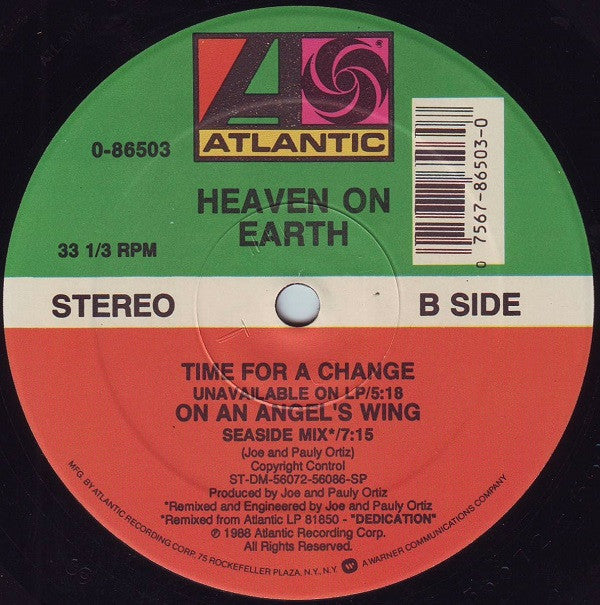 Heaven On Earth : On An Angel's Wing (12", Single, SP)