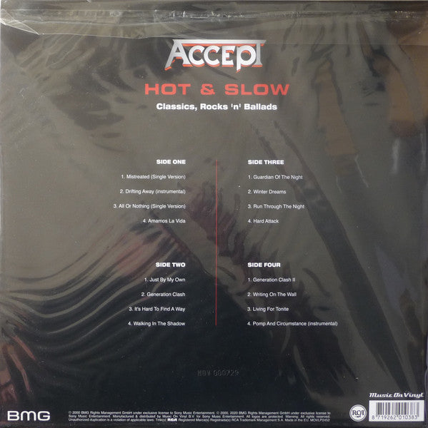 Accept : Classics, Rocks 'n' Ballads - Hot & Slow (2xLP, Comp, Ltd, Num, sil)