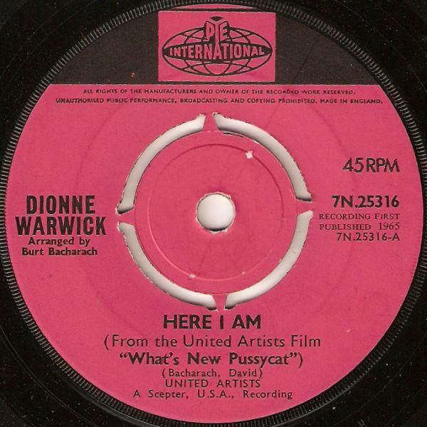 Dionne Warwick : Here I Am (7", Single, 4 P)