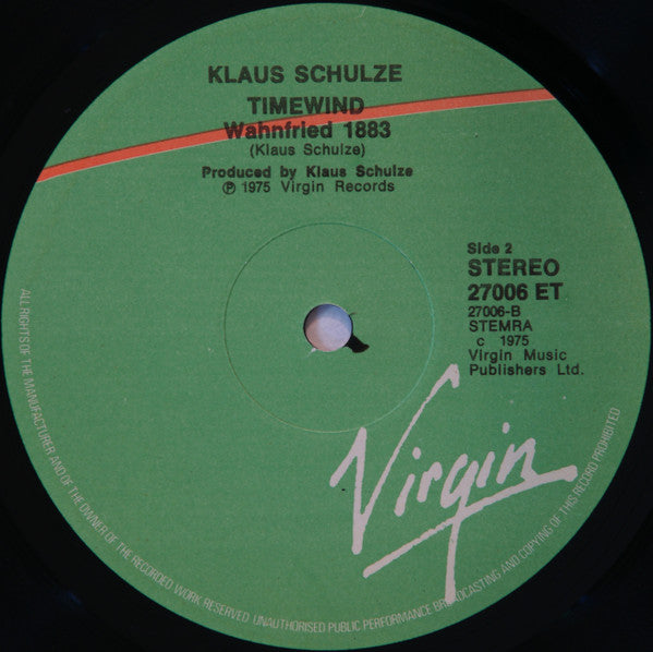 Klaus Schulze : Timewind (LP, Album, RE, Gat)