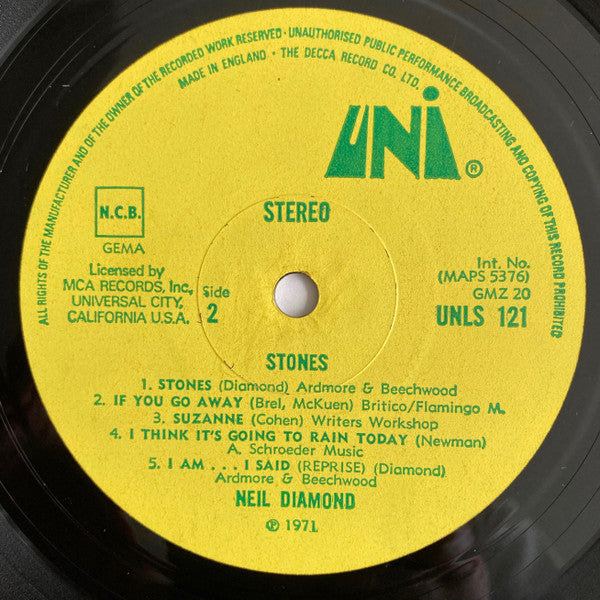 Neil Diamond : Stones (LP, Album)