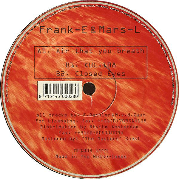Frank-E & Mars-L : Air That You Breath (12")