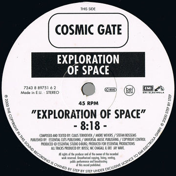 Cosmic Gate : Exploration Of Space / Melt To The Ocean (12")