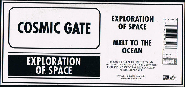 Cosmic Gate : Exploration Of Space / Melt To The Ocean (12")