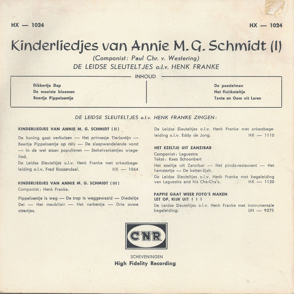 De Leidse Sleuteltjes, Henk Franke : Dikkertje Dap (7", EP)