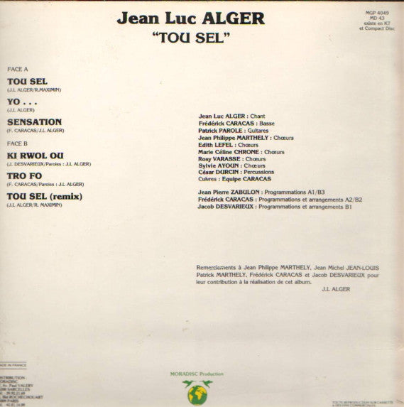 Jean-Luc Alger : Tou Sel (LP)