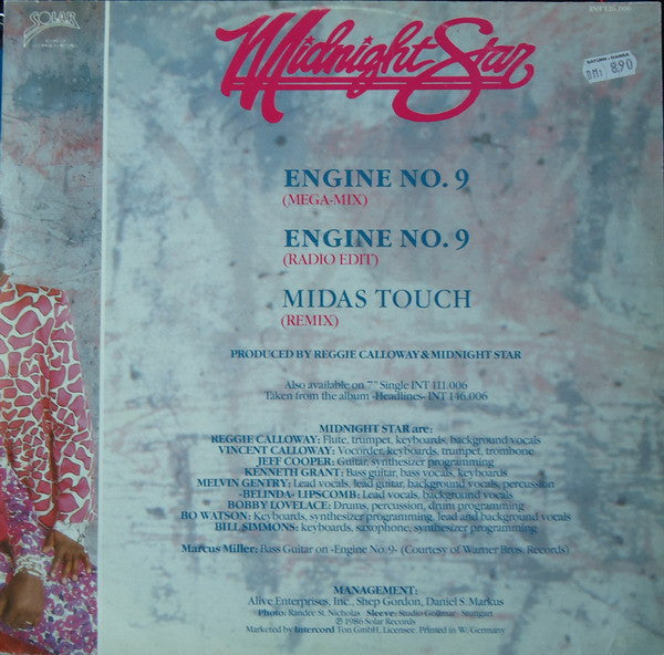 Midnight Star : Engine No. 9 (12", Maxi, Red)