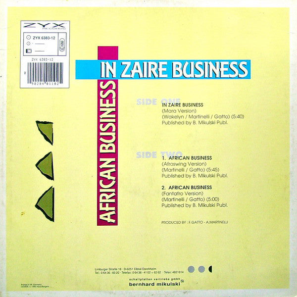 African Business : In Zaire Business (Mara Version) (12", Maxi)